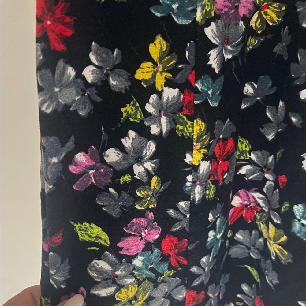 French Connection Black Floral Midi Dress - Picture 4 of 8